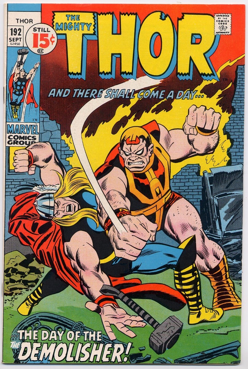 Thor 192 VF+ 1971 Marvel Durok the Demolisher Silver Surfer John