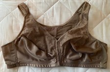 Exquisite Form Fully Women's Posture Wire Free Front Closure Bra 44B Walnut