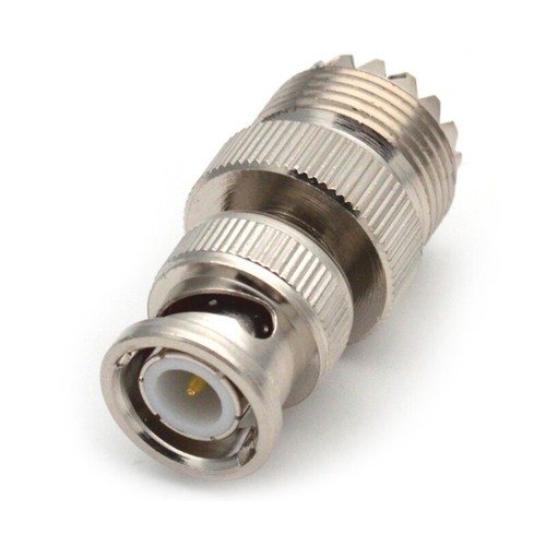 BNC UHF RF Coaxial Coax Adapter SO239 UHF Female to BNC Male Connector Low Loss - Zdjęcie 3 z 8