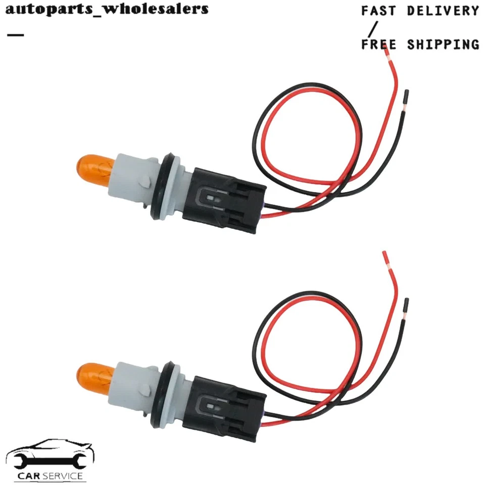 2X Enchufe de señal de giro para guardabarros y bombilla y conector para Honda y Acura 33304-S5A-003 Foto 2 de 4