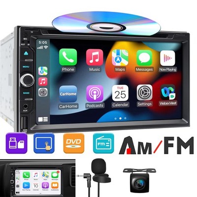 For Nissan 7'' Double 2Din Car Radio Stereo Carplay GPS CD DVD Player+BACK Camera