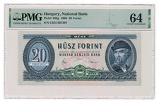 HUNGARY banknote 20 Forint 1980 PMG MS 64 Choice Uncirculated