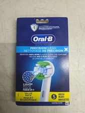 SEALED Oral-B Precision Clean X- Shaped Bristles, 5 Replacement Brush Heads