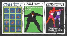 1972 1CUBA Set of 3 Used Stamps (Michel # 1832,1834,1837)