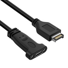 USB C 3.2 Gen 2 10Gbps Front Panel Adapter Extension Cable TypeE Male 20 Pin