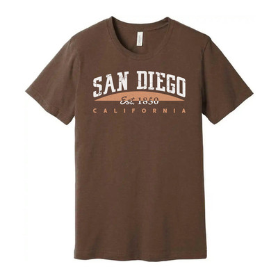 San Diego California Graphic T Shirt Est 1850 Arch Design Vintage City Theme App