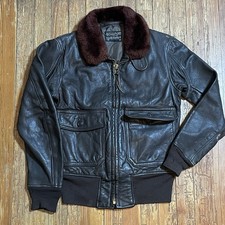 Vintage 60s G-1 Flight Jacket Leather Size 36 Vietnam Man  s Flying Star 1966