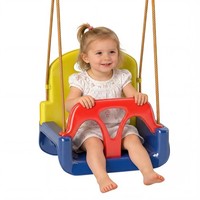 Babyschaukel 3 In 1 Kinderschaukel Verstellbar Mit RüCkenlehne, Anschnallgurt