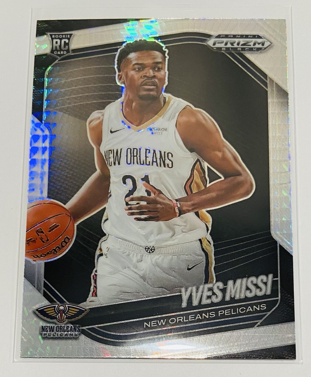 2024-25 Panini Prizm Black Hyper Prizm Yves Missi Rookie RC #3 NBA Pelicans