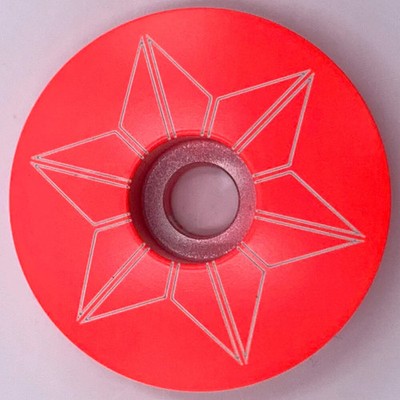 Fahrrad Steuersatz Top Cap Supacaz Star Capz Pulverbeschichtung Hot Pink