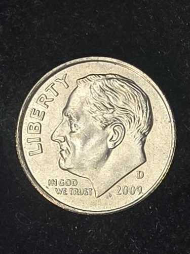 2009-D Roosevelt Dime — photo from the most recent tracked eBay sale