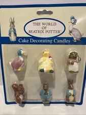 Vintage WORLD OF BEATRIX POTTER CAKE DECORATING CANDLES Read!