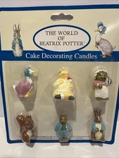 Vintage WORLD OF BEATRIX POTTER CAKE DECORATING CANDLES Read!