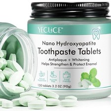 Nano Hydroxyapatite Toothpaste Tablets 150ct Peppermint Fluoride-Free EXP 9/27