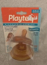 Vintage 1995-98 Playtex Orthodontic Medium Flow Nipples w/Sealing Disc 5435 NEW