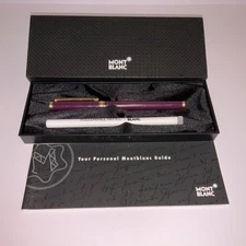 Vtg Montblanc Generation Purple Gold Trim Rollerball Pen 1990 W/Box Needs Refill