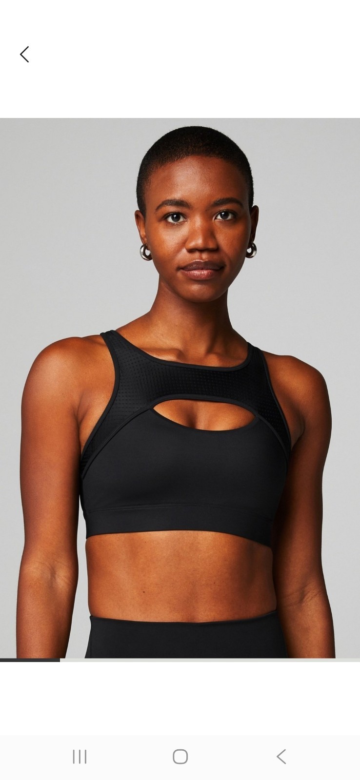 Fabletics Mesh Breathable Black Medium Impact Cro… - image 3