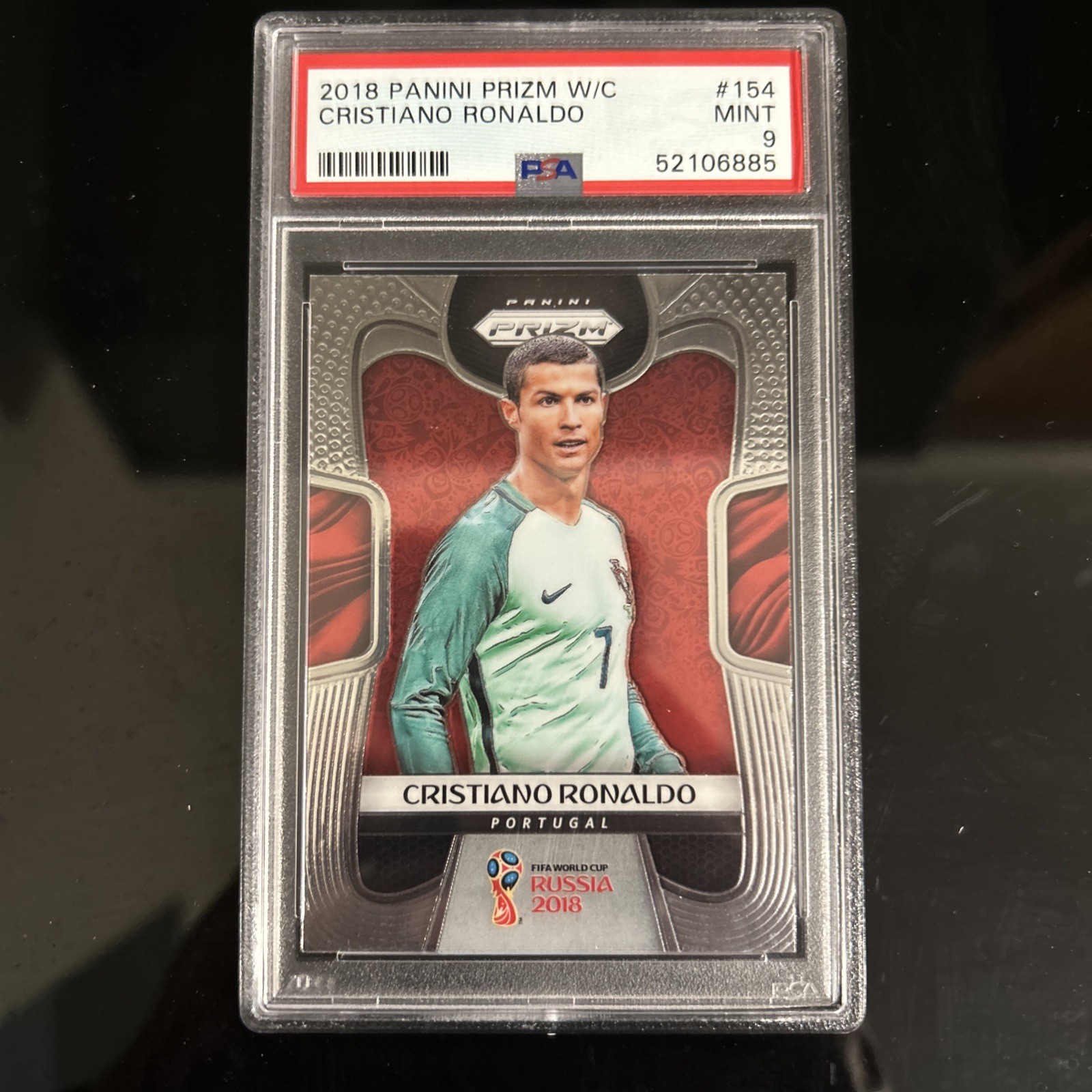 2018 PANINI PRIZM WORLD CUP #154 CRISTIANO RONALDO PSA 9 Portugal