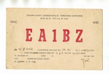 QSL Card EA1BZ Santander Spain 1953