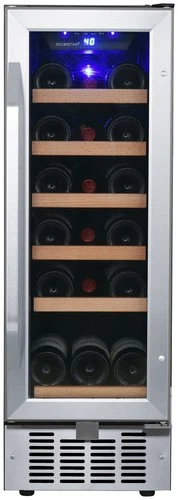EdgeStar CWR182SZ 12"W 18 Bottle Built-In Single Zone Wine Cooler - Stainless - Picture 1 of 12