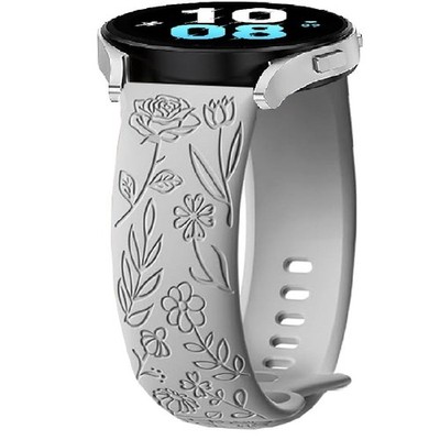 Silikon Armband 20mm Blumen für Huawei Watch GT 2 GT 3 42mm Honor Watch ES