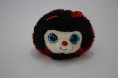 Ty Puffies (Beanie Balls) - IZZY the Ladybug soft Plush Toy soft red black