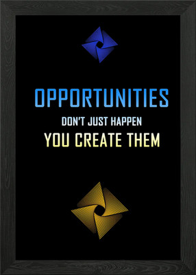 Gerahmtes Wandbild Create Opportunities Poster Leinwanddruck Bild