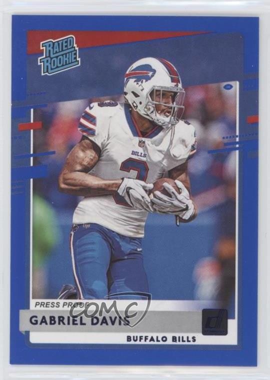 2020 Panini Donruss Rated Rookie Press Proof Blue Gabriel Davis #337 0n25