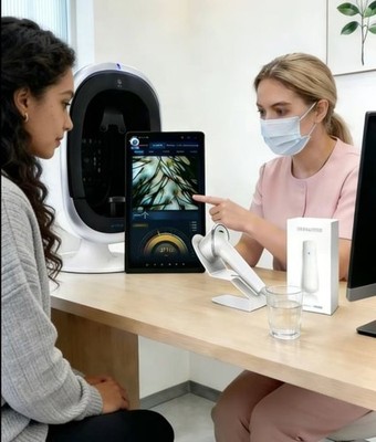 9 spectral 30 million pixels Facial Analyzer 3D Skin Scanner With Scalp Analyzer