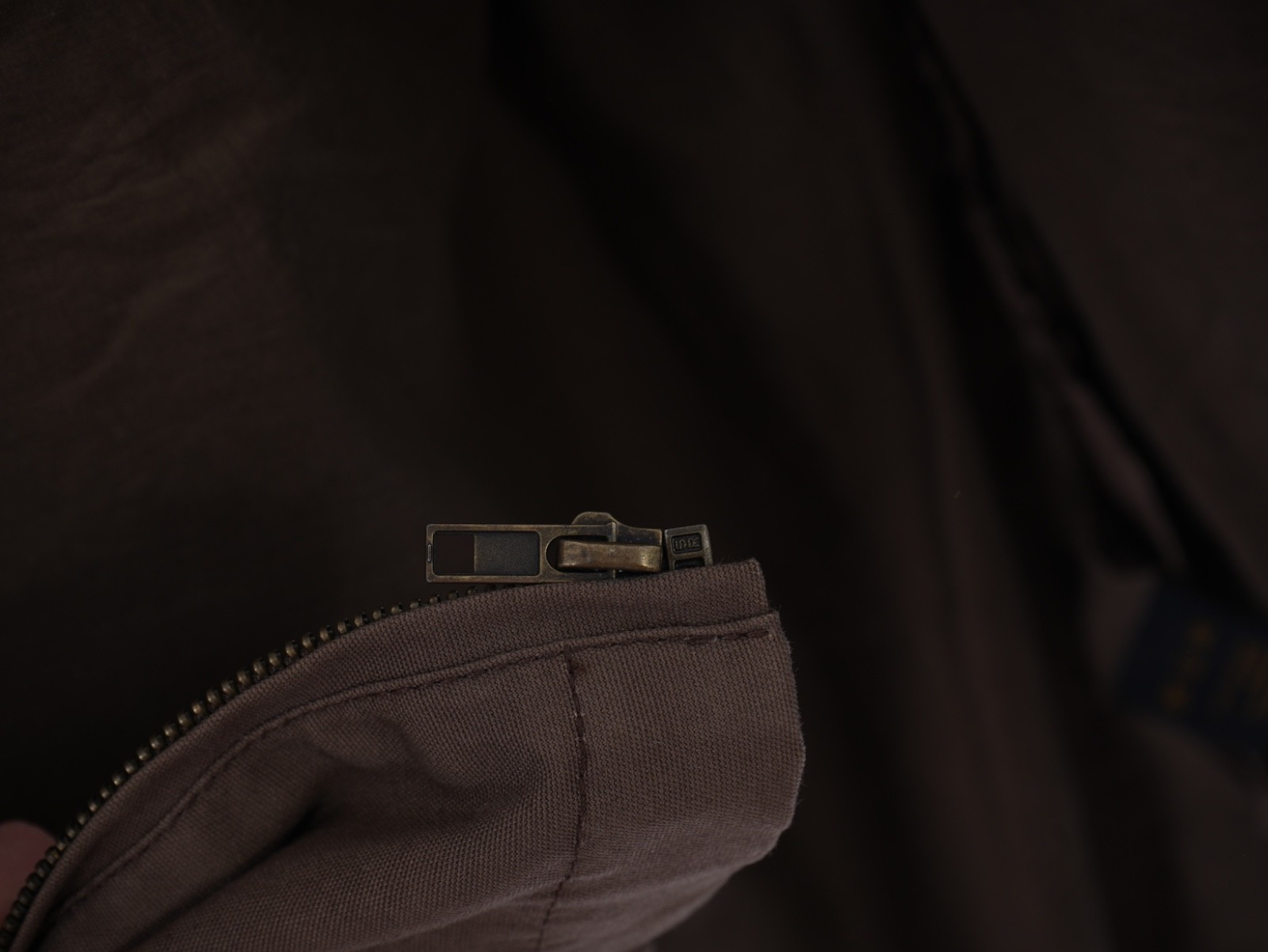 RARE Loro Piana brown camouflage cotton leather hunting coat image 4