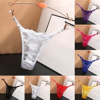 Unterhose Einfarbig Frauen Höschen Für Die Ferien Spitze G-String-Tanga