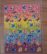 Lisa Frank Sticker Sheet Cats  Missing 1 Tiny Sticker 