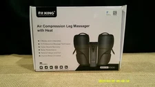 Fit King FT-017A Air Compression Leg Massager With Heat - Black