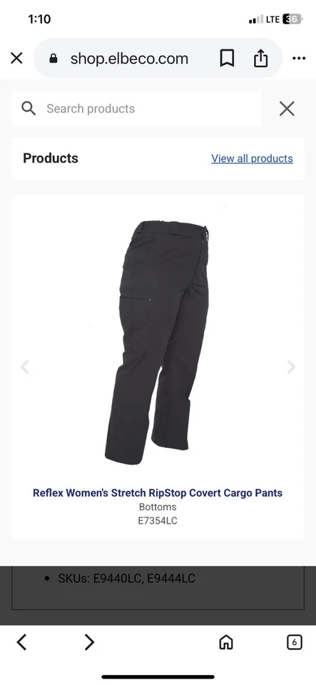 Uniform Tactical Women’s Black Sz12 NEW Elbeco - Image 4 of 4