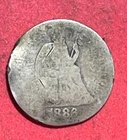 1886S US Seated LIBERTY SILVER Dime!! Lower Grade! KEY Date! Low Mintage 207K!