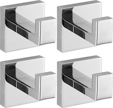 Chrome Polished Towel Hooks for Bathrooms, Heavy Duty Wall Mounted Stainless Ste