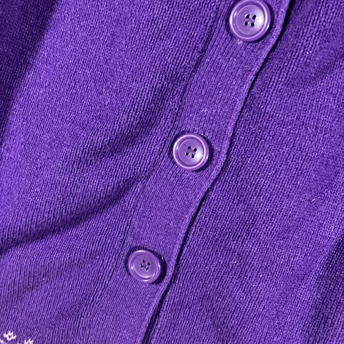 Lane Bryant Fair Isle Button Up Sweater Womens 18/20 Purple Grandmacore Outdoors - Picture 3 of 14