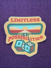 Dutch Bros August 2021 Coffee Sticker Limitless Possibilities Mirror Dice