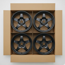 4pcs Staggered Set 18 X 8.59.5 Jdm Style Wheels 5x114.3 Et35 Cb73.1 Black