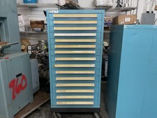 Stanley Vidmar 15 Draw Tool Cabinet on Wheelbase Filled W/ Rougher Bits & Other