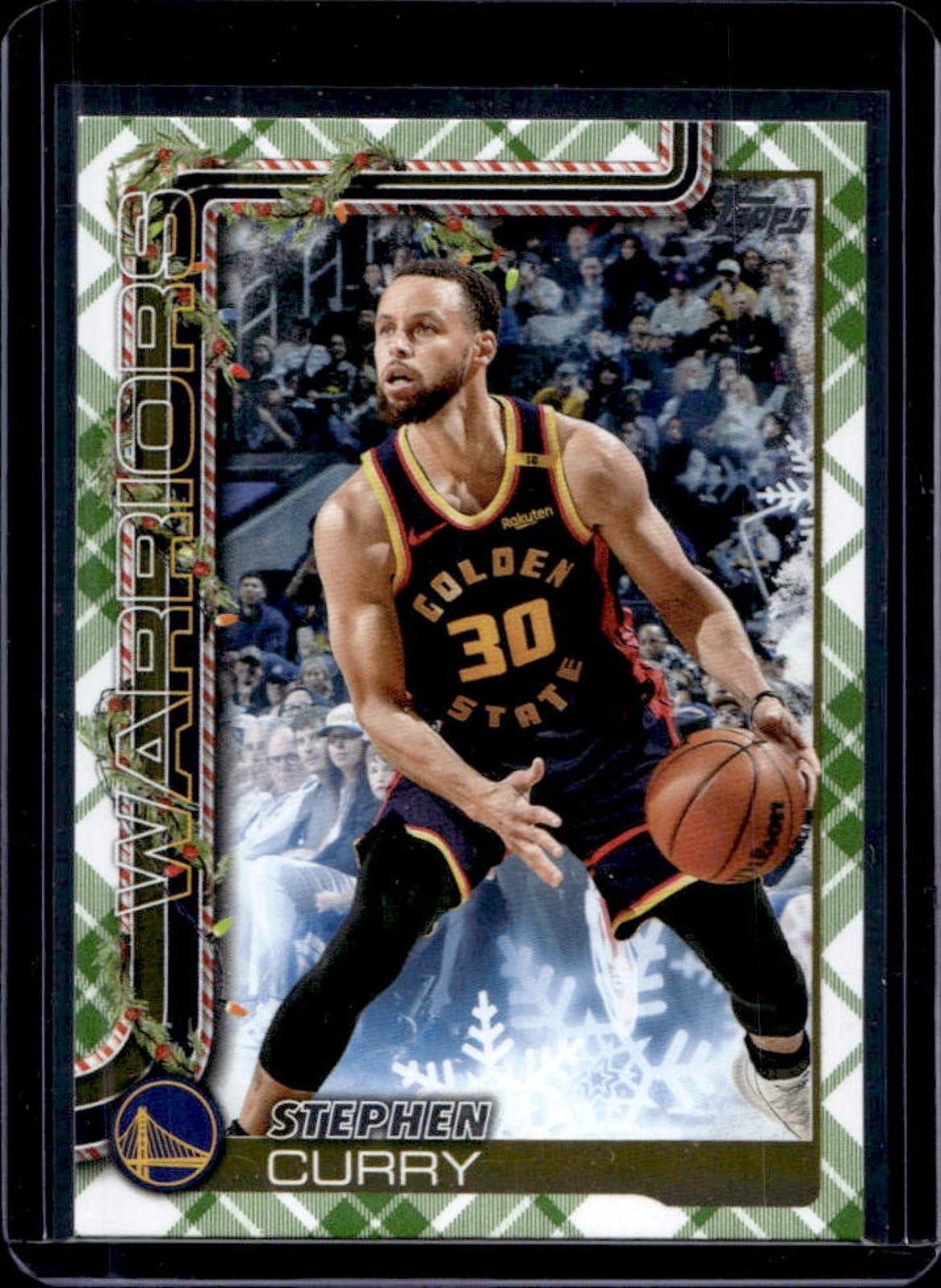 2025-26 Topps Holiday Stephen Curry Plaid #H106 Warriors
