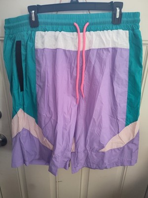Smoke Rise Color Block Fresh  Lined Shorts (Adult Sz XL) 90s Clothing Retro NWT
