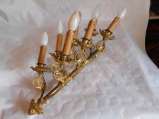 Large Vintage French Ormalu wall lamp sconces shabby chic very fancy 7 lamps