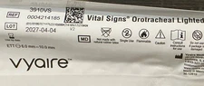 Vyaire Vital Signs Orotracheal Lighted Stylet REF 3910VS Exp. 2027-04-04