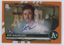 2023 Topps Big League Retail Electric Orange Auto Ken Waldichuk #214 Auto e6p