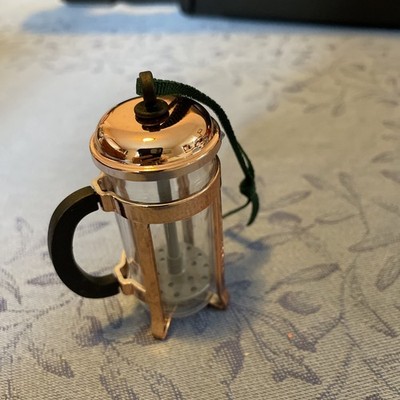 Starbucks Bodum 2017 Mini French Press Christmas Ornament 2 1/2''
