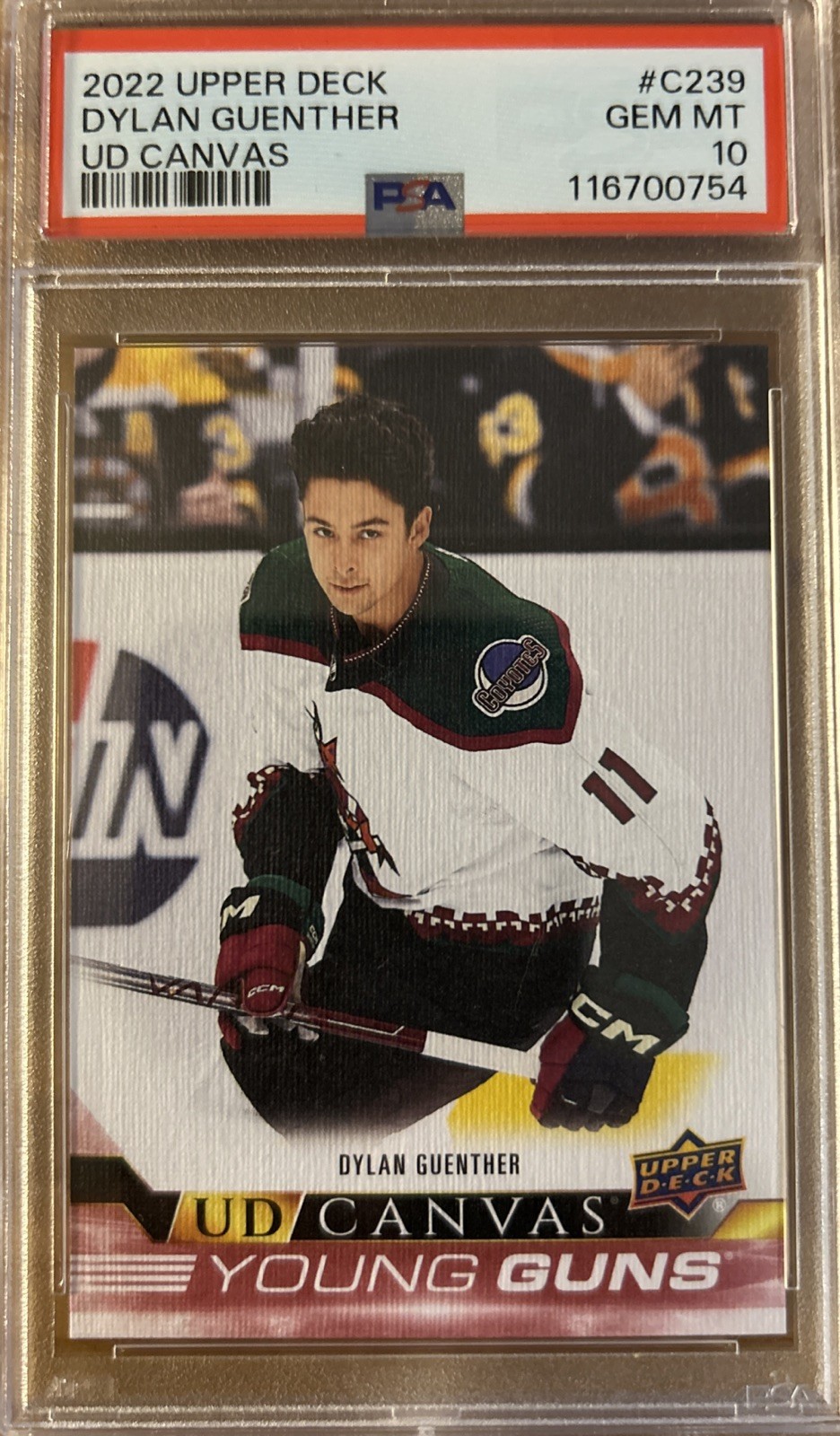 2022-23 Upper Deck Dylan Guenther Young Guns Canvas Rookie RC #C239 PSA 10