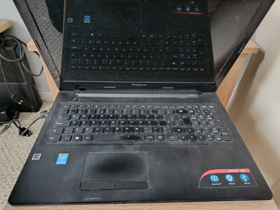 Lenovo G50-80 Laptop 15.6 for Spares Or Repairs No Power Supply, photo 1 of 5