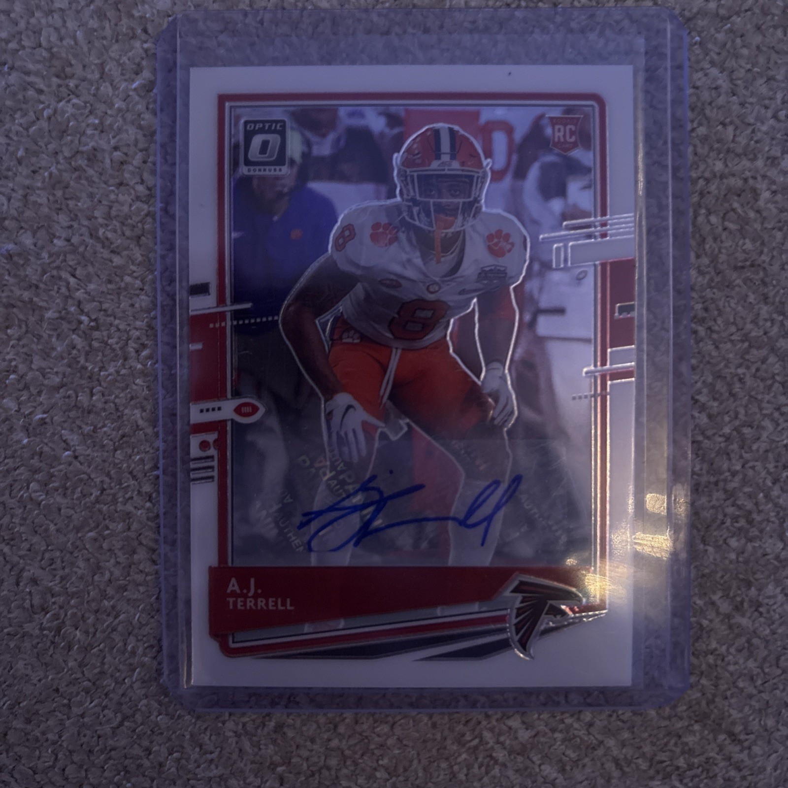 AJ Terrell Panini Donruss Optic #105 Autograph
