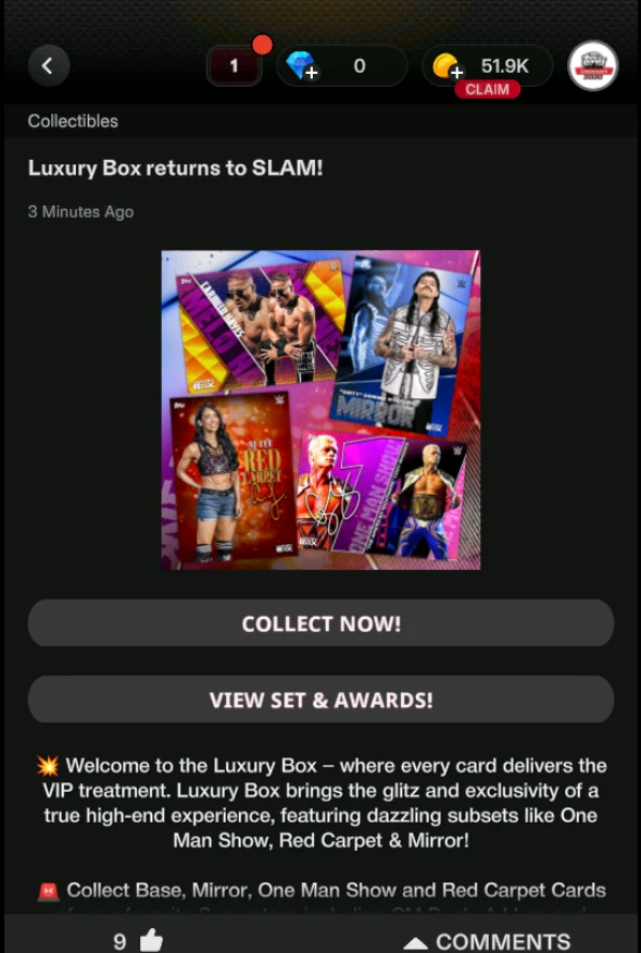 CAIXA DE LUXO 25 ICÔNICOS + SR + RAROS + CONJUNTOS INCOMUNS 60/60- Topps WWE Slam - Imagem 2 de 4